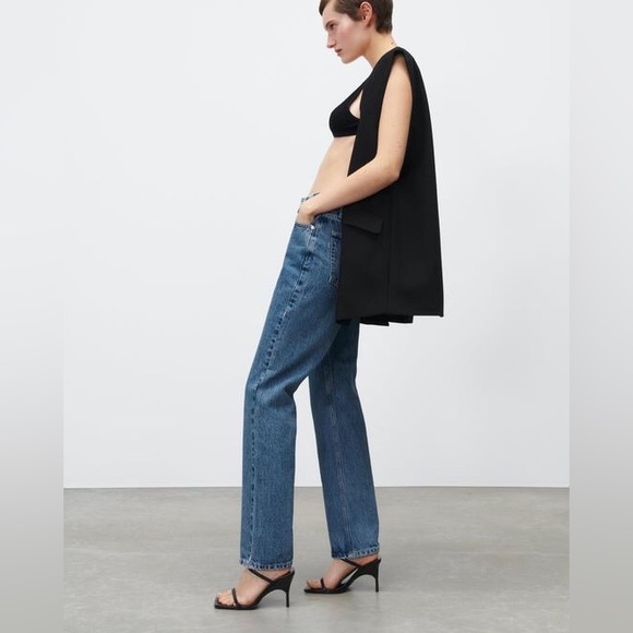 Zara mid rise blue jeans - Picture 4 of 9